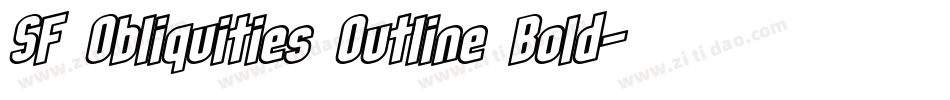 SF Obliquities Outline Bold字体转换